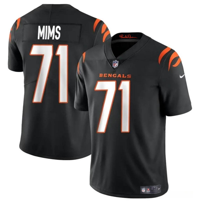 Men's Cincinnati Bengals #71 Amarius Mims Black 2024 Draft Vapor Untouchable Limited Football Stitched Jersey